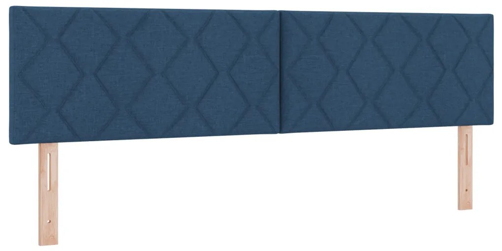 Boxspring Ágy Mattal - Kék, 180x200 cm, Szövet