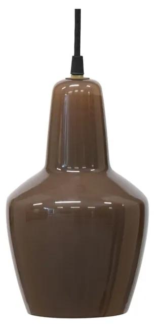 Coffee barna üveg mennyezeti lámpa, ø 22 cm - BePureHome