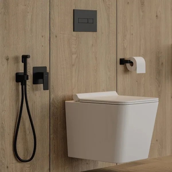 OMNIRES NL80510BL - WC-papír tartó NELSON matt fekete