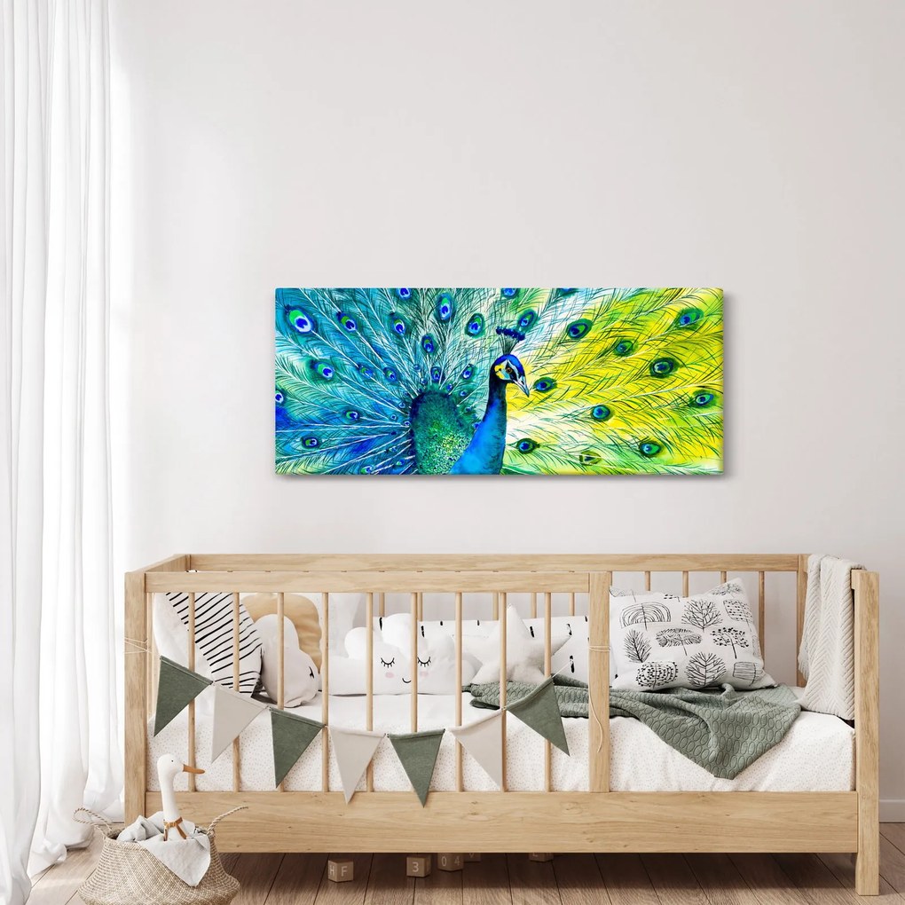 Páva képe (120x50 cm)