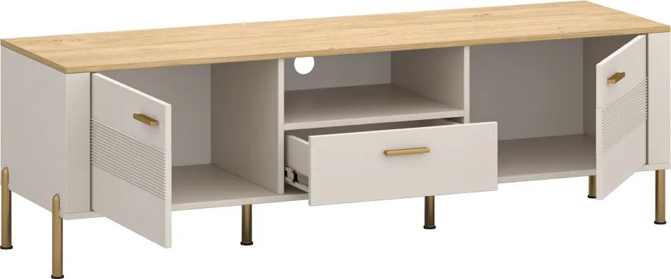TV-állvány, kasmír/kő tölgy, RUNOL 2D1S