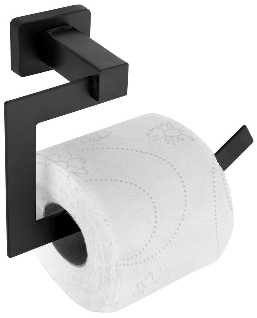 Falra szerelhető wc papír tartó ERLO 04 BLACK