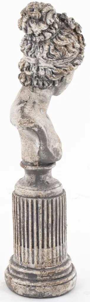 Szobor Dekorfigura Dekoratív cement Szürke 36x11x9cm