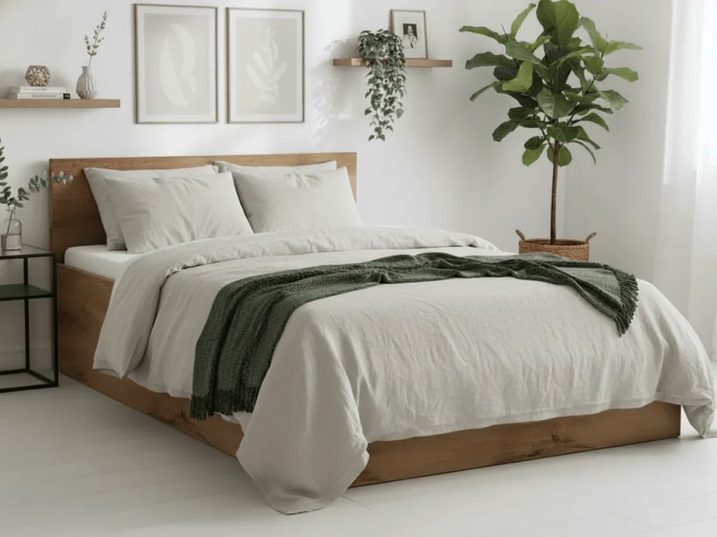 SOFIA ágy 160 x 200 cm, artisan tölgy Ágyrács: Ágyrács nélkül, Matrac: Coco Maxi 20 cm matrac