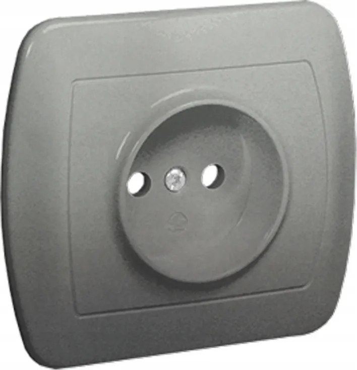 Dugaszoló aljzat szimpla földelés nélkül Szürke 16A