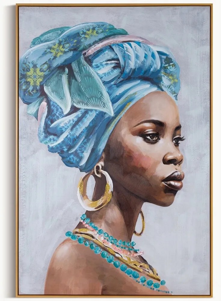 80X120 kézzel festett vászonkép Eurofirany portré