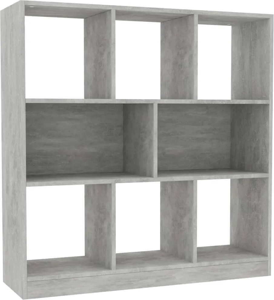 vidaXL betonszürke szerelt fa könyvszekrény 97,5 x 29,5 x 100 cm