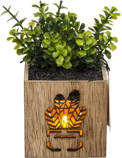 Műnövény kaspóban LED világítással 7,5x15 cm