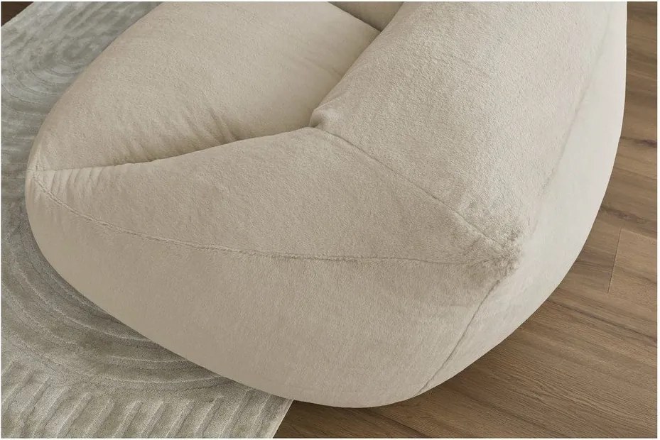 Bézs műszőrme babzsákfotel Lilibet – Bobochic Paris