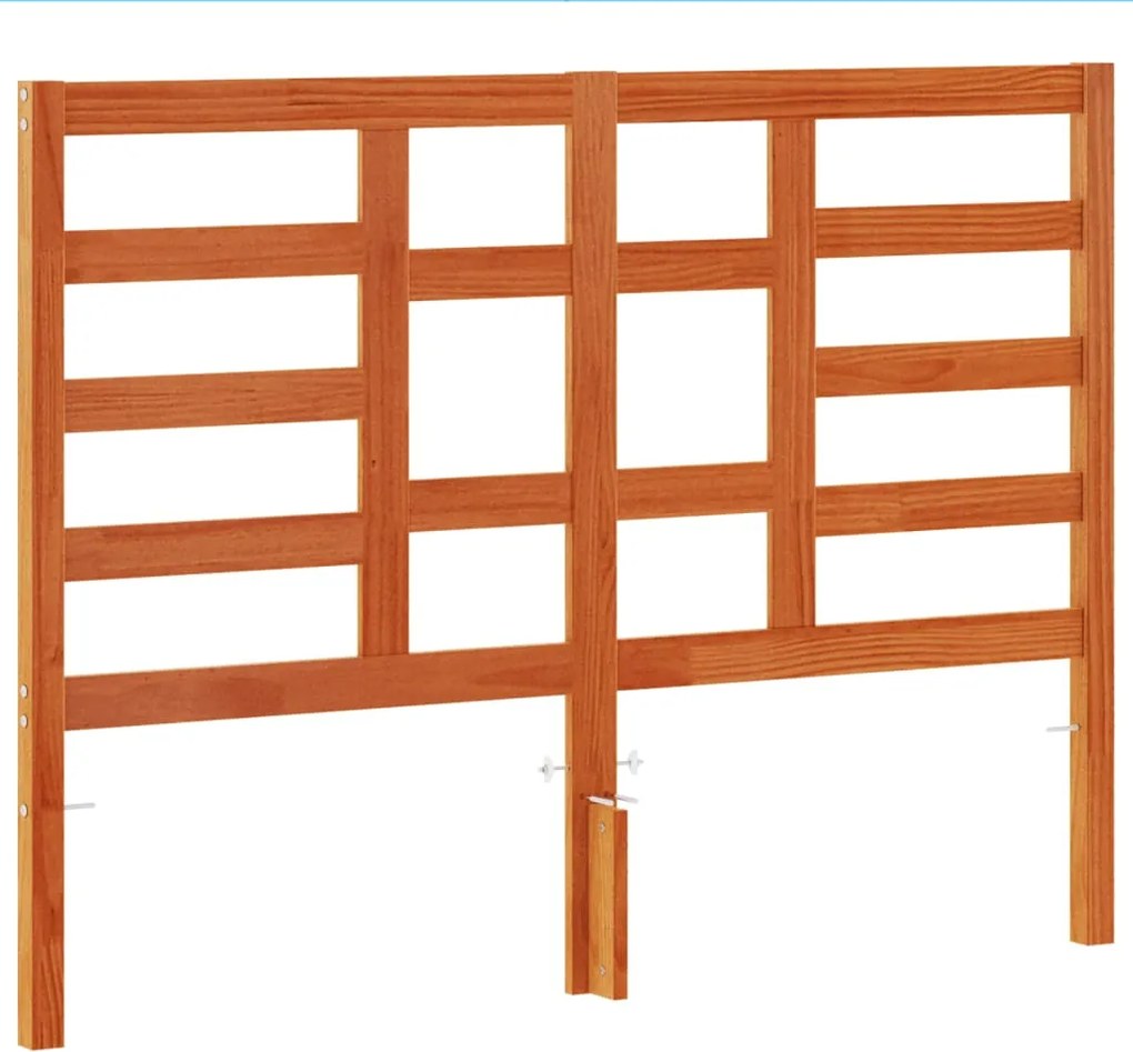 vidaXL viaszbarna tömör fenyőfa fejtámla 135 cm