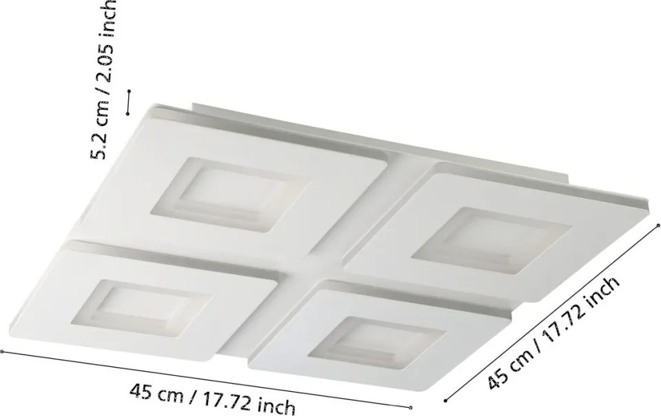 Eglo PADROGIANO-Z 900481 Süllyesztett mennyezeti lámpa 1x26,2W/LED 2700-6500K 3800LM IP20