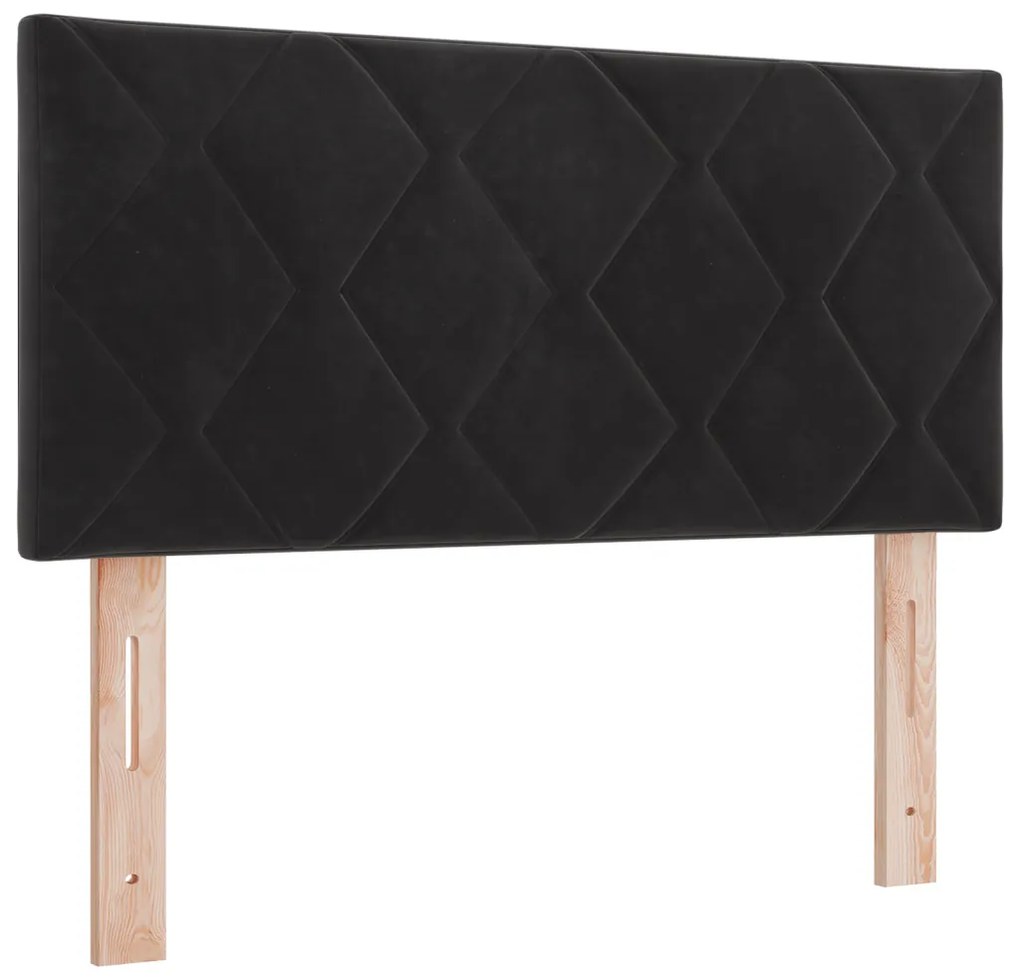 Boxspring Ágy Mattal és LED-del Fekete 120x200 cm Bársonyos