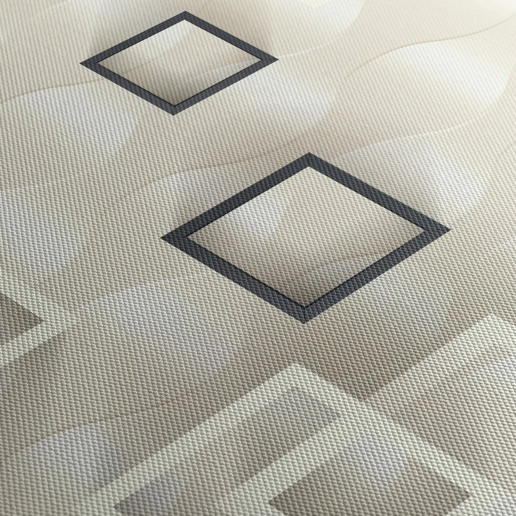 Geometriai absztrakt kép (órával) (90x30 cm)