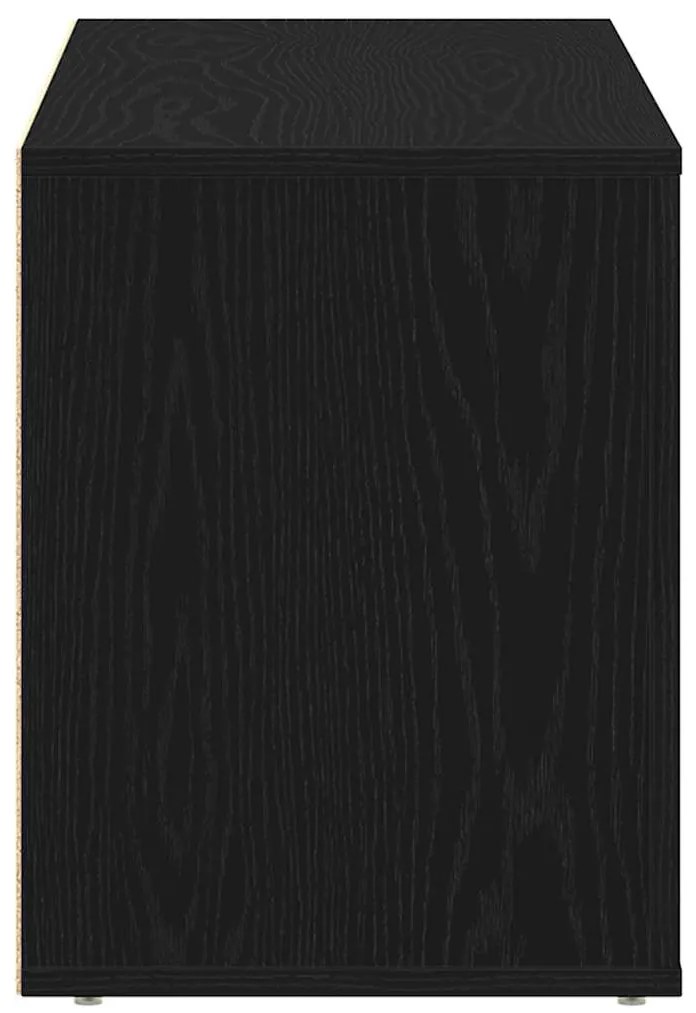 fekete tölgyfa cipőpad 100 x 35 x 45 cm rétegelt fából