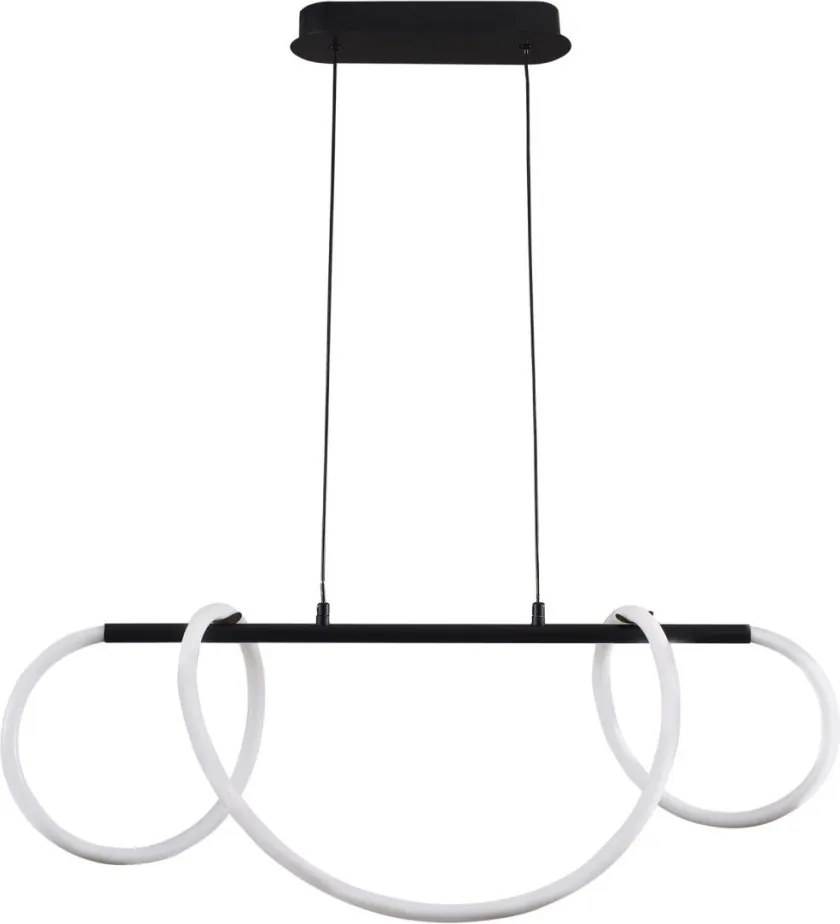 POLUX 329080 EMMA Modern Led Függesztett Lámpa Fehér, Fekete LED IP20