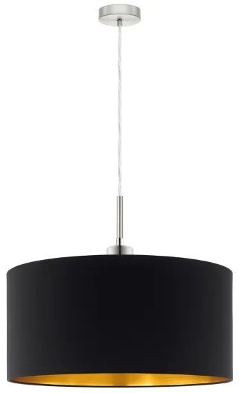 Eglo - LED Csillár zsinóron TUNJA 1xE27/60W/230V fekete