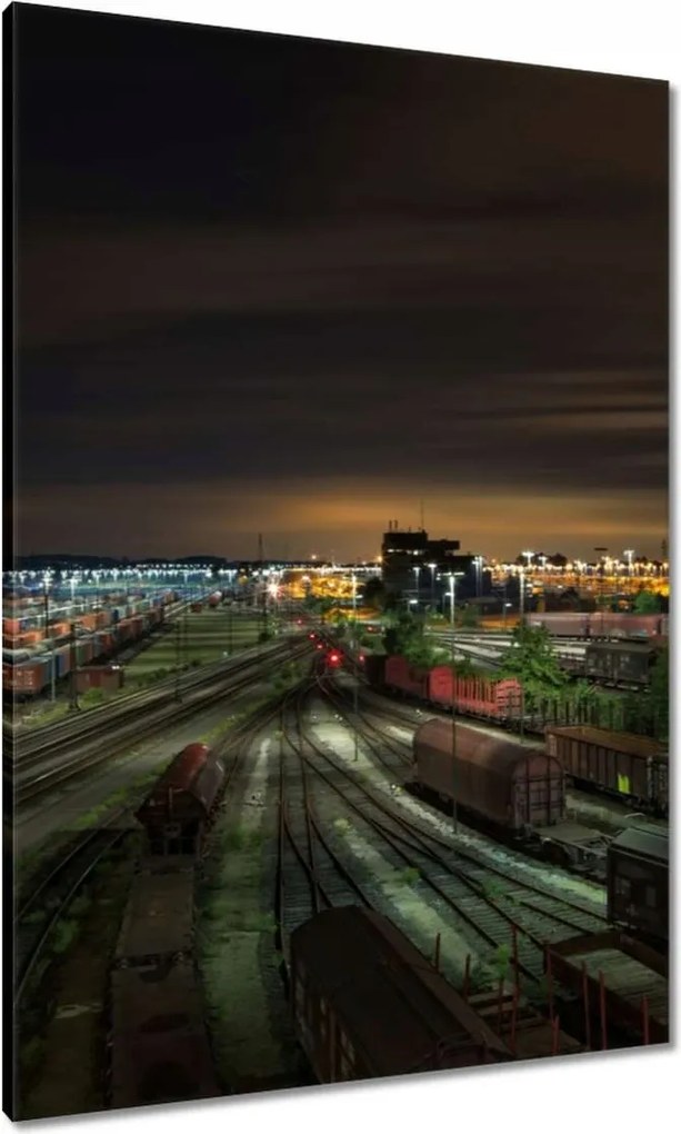 Vászonkép 70x100 Pályaudvar Vasútállomás