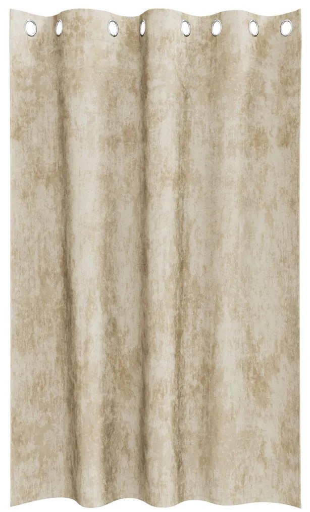 Velúr Függönyök 2 db Szemfüggönnyel Krém 175x140 cm
