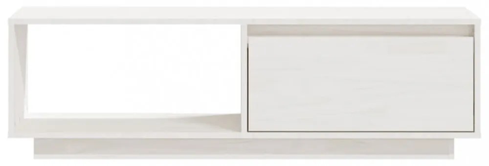 fehér tömör fenyőfa TV-szekrény 110 x 30 x 33,5 cm
