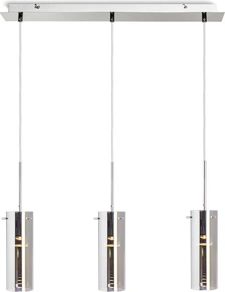 RENDL SANSSOUCI III závěsná chromované sklo 230V GU10 3x50W