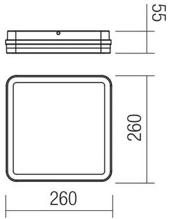 Redo 90292 - LED Kültéri mennyezeti lámpa érzékelővel ISOLA LED/24W/230V IP54