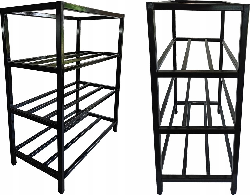 Cipősszekrény Cipőspolc Fekete Előszoba Polc Állvány Állítható