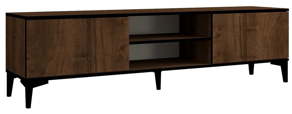TV szekrény Erem - Walnut, Black
