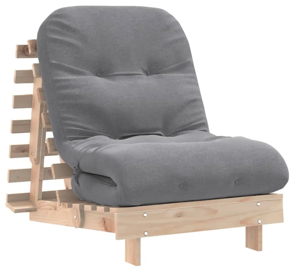 tömör fenyőfa futon kanapéágy matraccal 70 x 206 x 11 cm