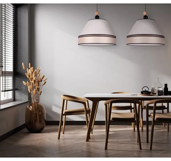 Duolla - Csillár zsinóron AVIGNON 2xE27/15W/230V bézs