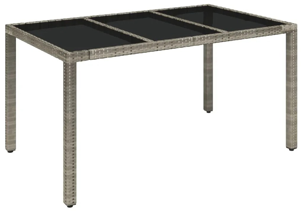 7 részes szürke polyrattan kerti étkezőgarnitúra párnával