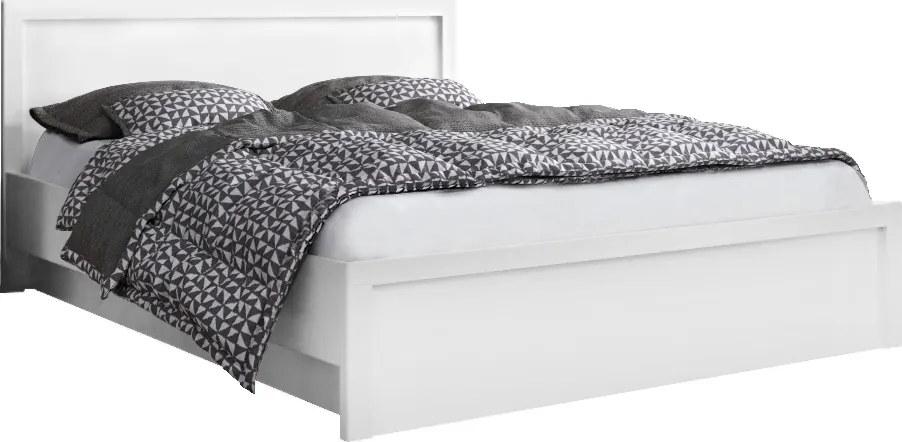 Ágy tárhellyel, 160x200, fehér, JESI NEW