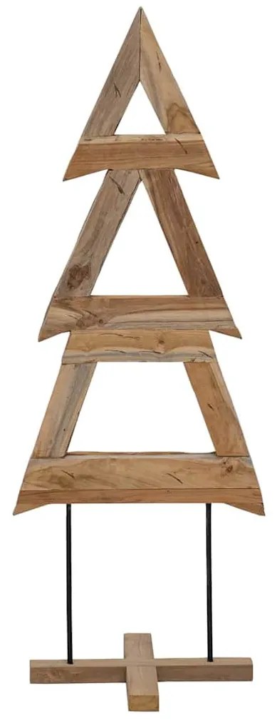 Karácsonyfa állvánnyal Barna 90 cm Tömör tíkfa