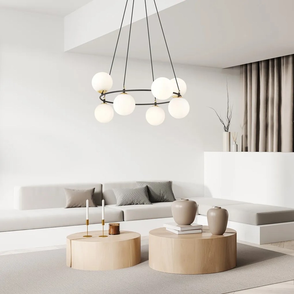 Emibig modern függeszték azura fehér fekete arany emi1295/8