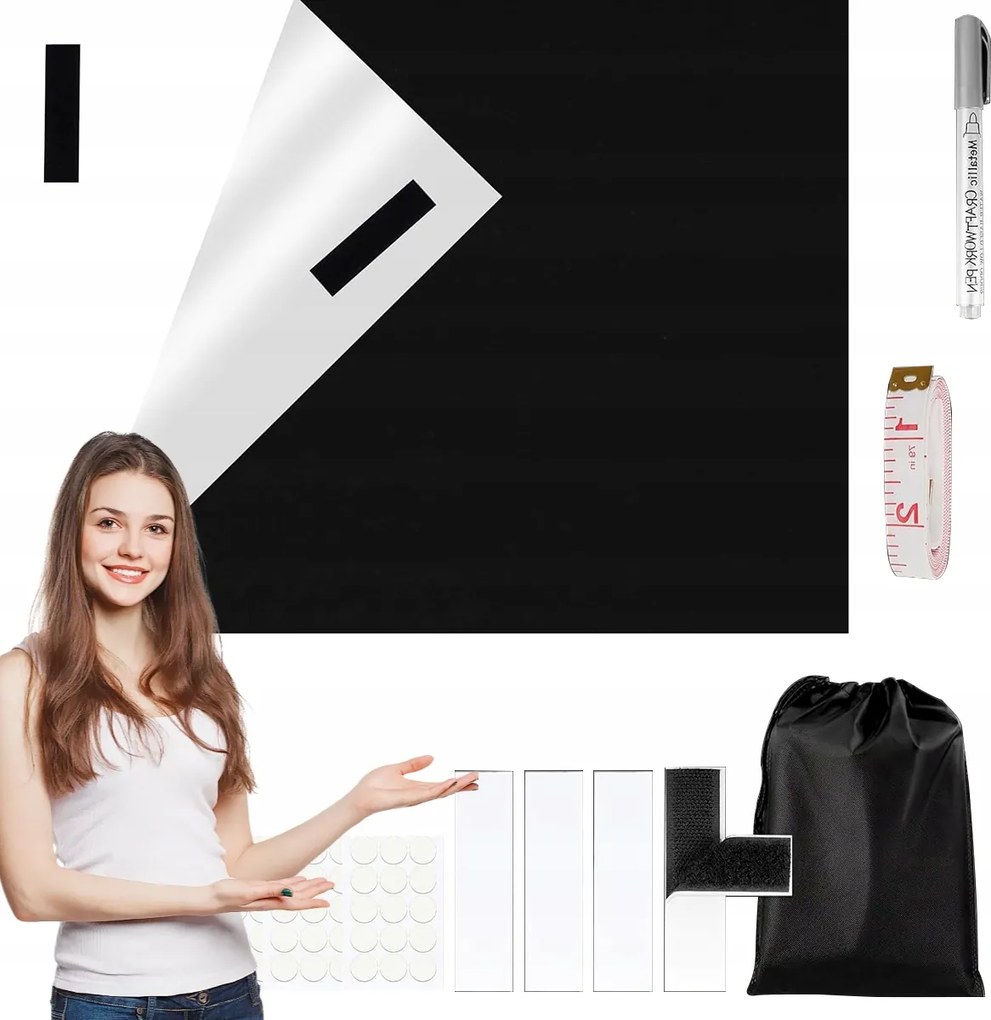 Sötétítő Ablak Redőny Sötétítő Függöny 200 x 148 cm Hordozható