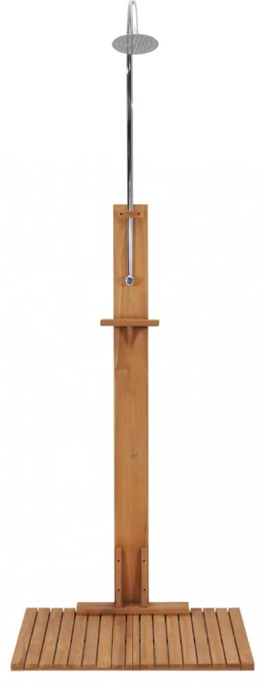 vidaXL tömör tíkfa kerti zuhany 75 x 75 x 210 cm