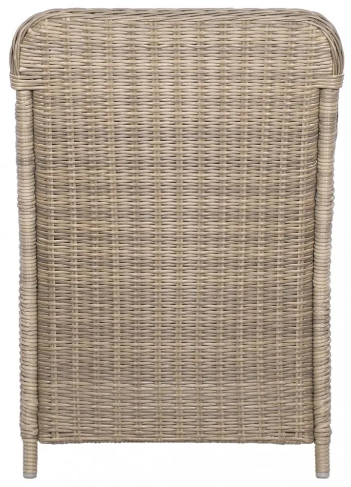 2 db barna polyrattan kültéri szék párnával