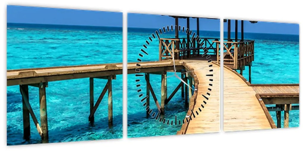 Kép - Móló (órával) (90x30 cm)