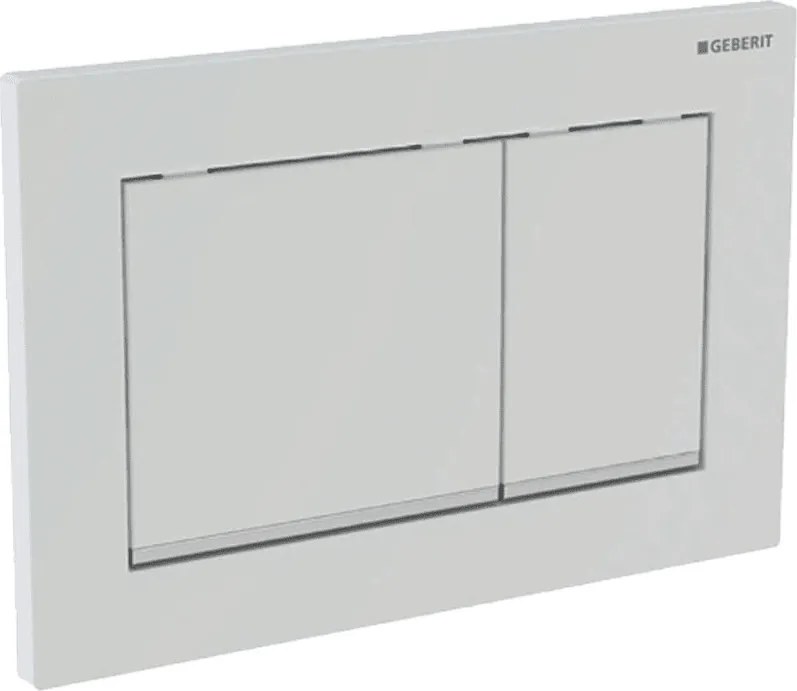 GEBERIT Omega30 nyomólap, 2 vízmennyiségű, fehér/fényes króm/fehér