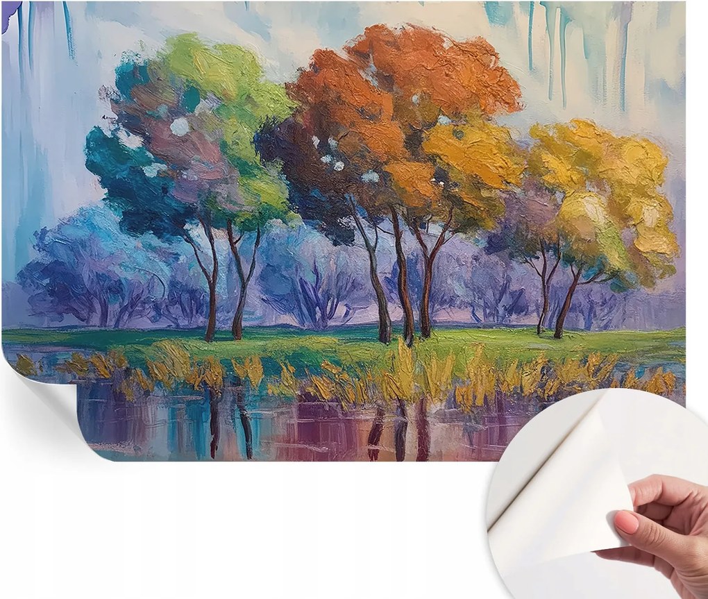 Dekoratív öntapadós fotótapéta irodába Fa absztrakt 104x70 cm