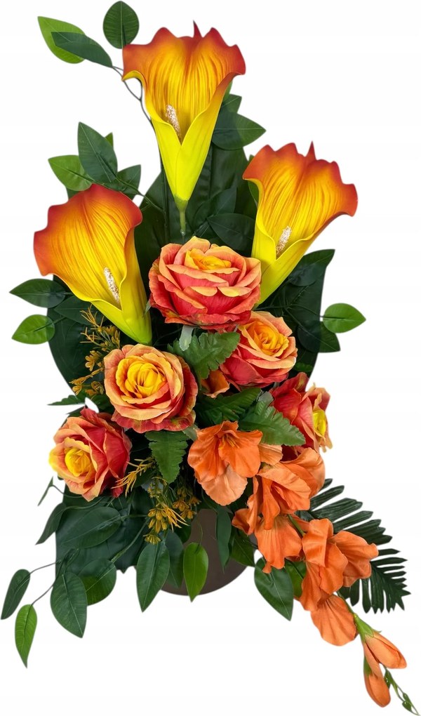 Csokor Nád Kompozíció Sír Temető Művirágok