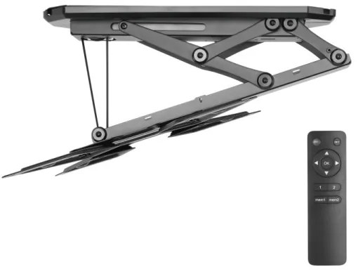 MK FLORIA MKF-20DM444 - Intelligens mennyezeti tartó TV-hez 55" fekete Wi-Fi TUYA + + távirányító