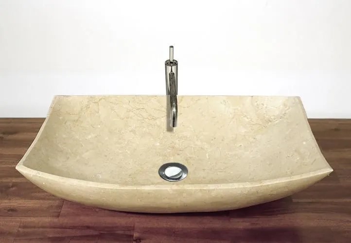 DIVERO Mosdókagyló márvány  60 x 40 cm