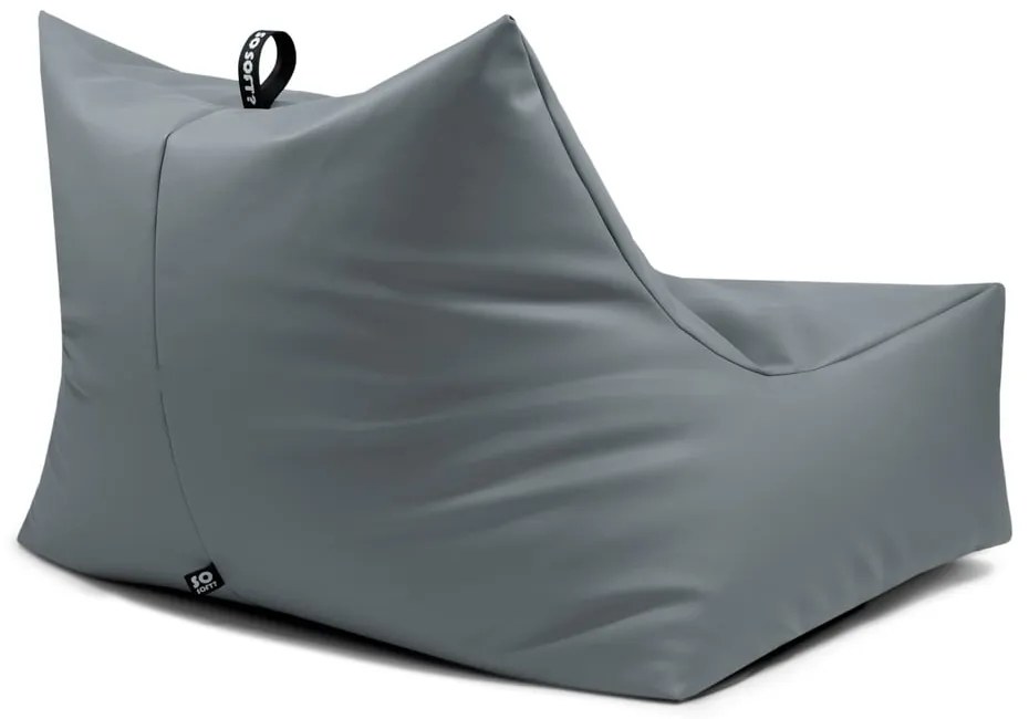 Fekete bőrutánzat babzsákfotel Icy Sofa – So Soft?