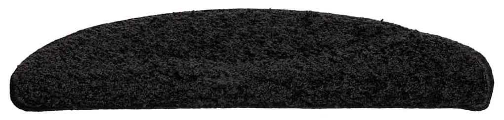 30 db fekete lépcsőszőnyeg 56x17x3 cm
