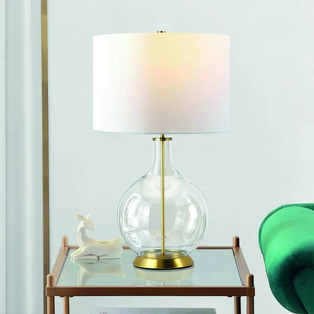 Elstead Lighting Orb ORB-CLEAR-AB-WHT Asztali lámpa 1x60W/E27