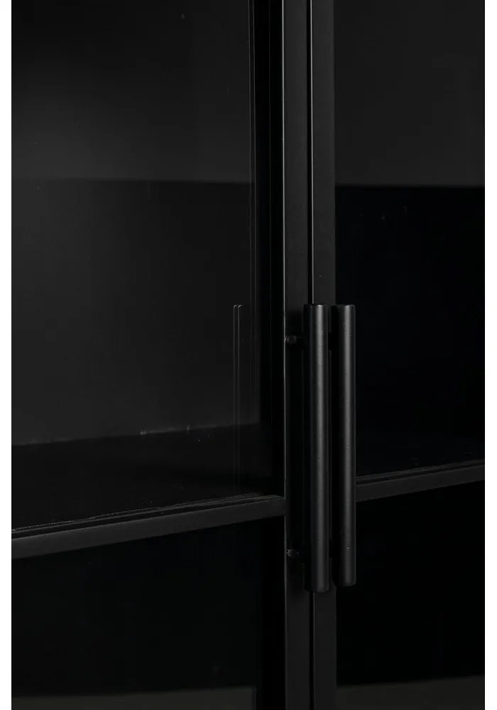 Fekete fém tálalószekrény 65x105 cm Ferre – White Label