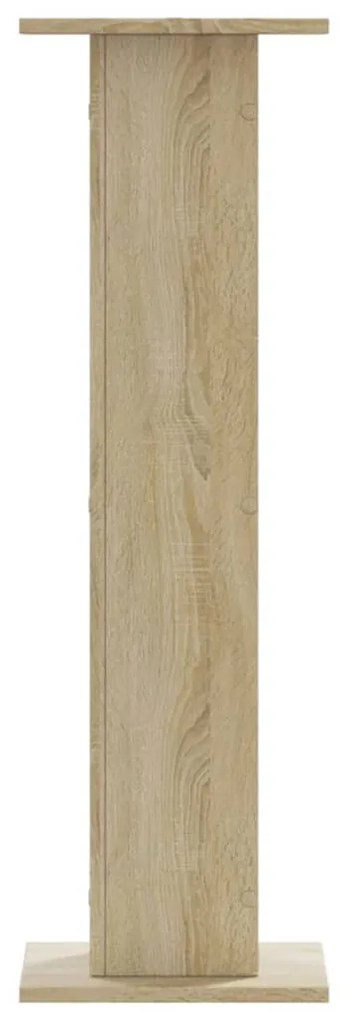 2 db sonoma tölgy szerelt fa növénytartó állvány 30x30x95 cm