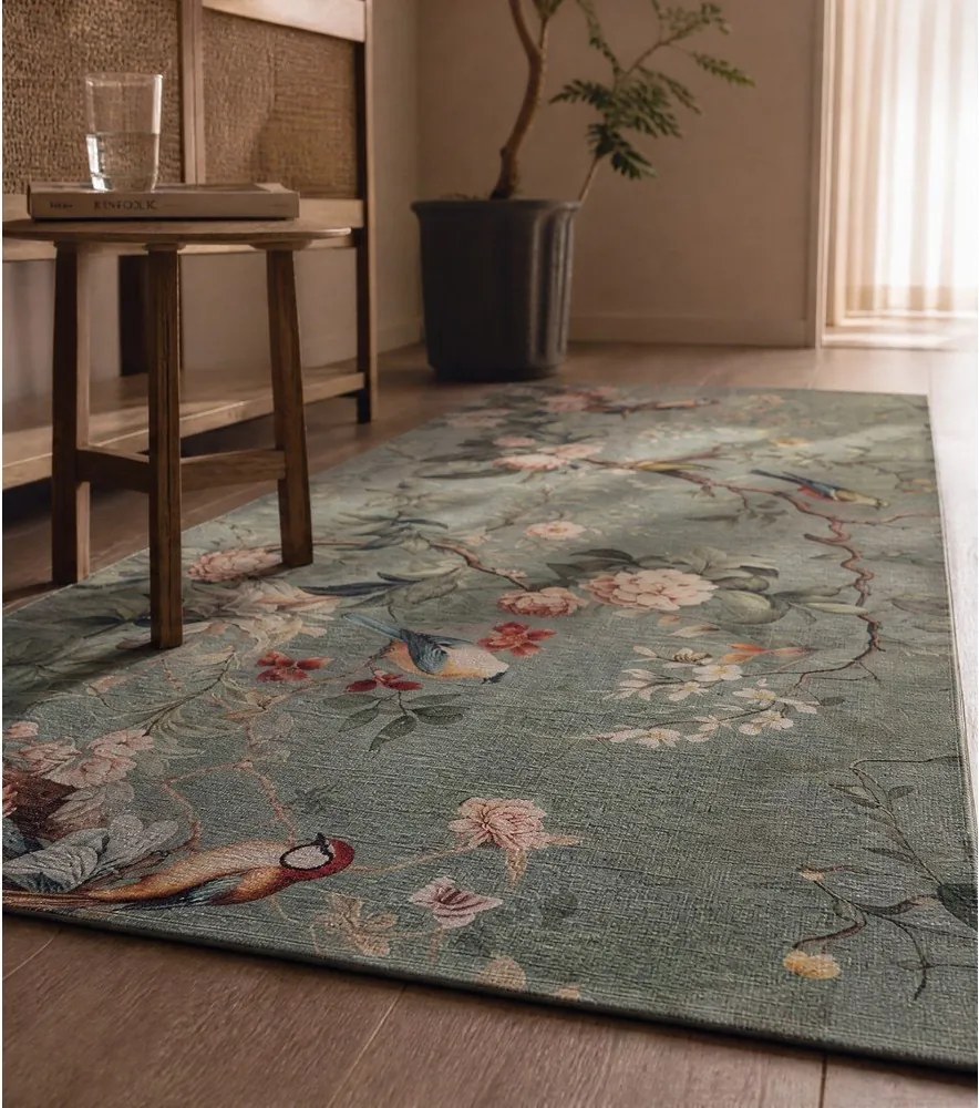 Világoszöld mosható futószőnyeg 52x200 cm Ricci Monet – Universal