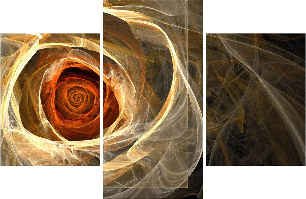 Kép - Absztrakt rózsák tüzes színekben (90x60 cm)