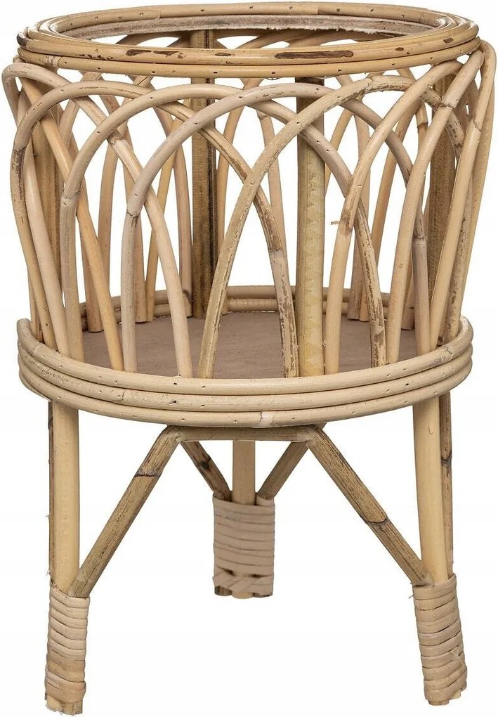 Rattan virágtartó állvány, stílusos 27x39